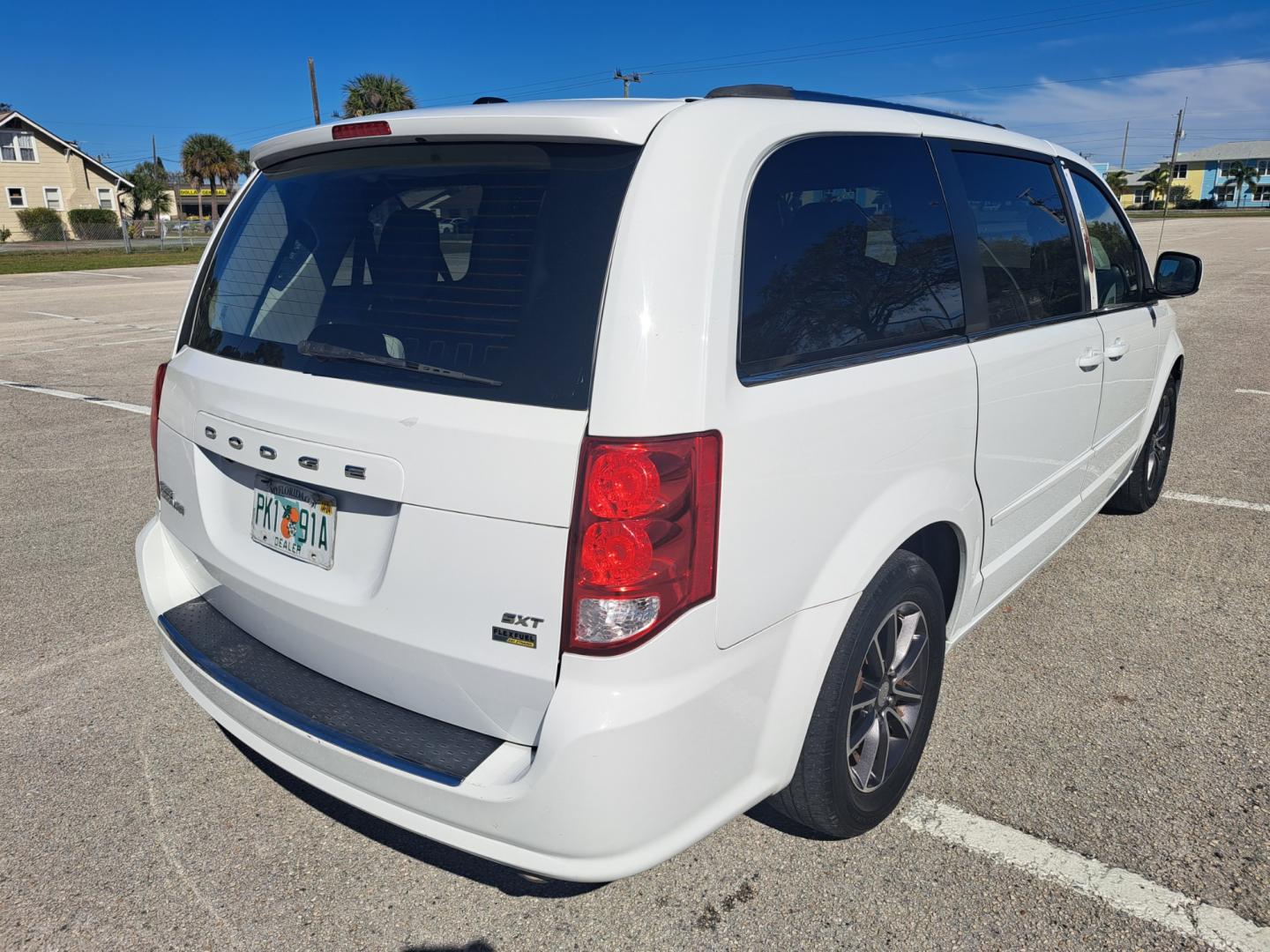 2017 White /BLACK Dodge Grand Caravan SXT (2C4RDGCG8HR) with an 3.6L V6 DOHC 24V engine, 6A transmission, located at 1181 Aurora Rd, Melbourne, FL, 32935, (321) 241-1100, 28.132914, -80.639175 - Photo#1